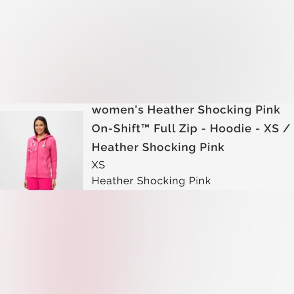 Figs Extra Small Pink New Zip Hoodie - SOLD OUT - Picture 6 of 6